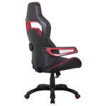 Кресло компьютерное BRABIX "Nitro GM-001", ткань, экокожа, черное, вставки красные, 531816 — изображение 5