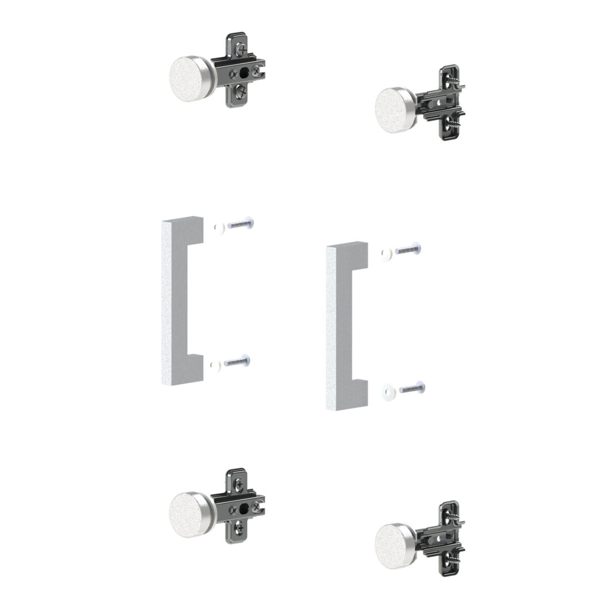 Фурнитура для двери стеклянной "Арго", КОМПЛЕКТ 2 шт., А-стл302, -304, -310 — изображение 1