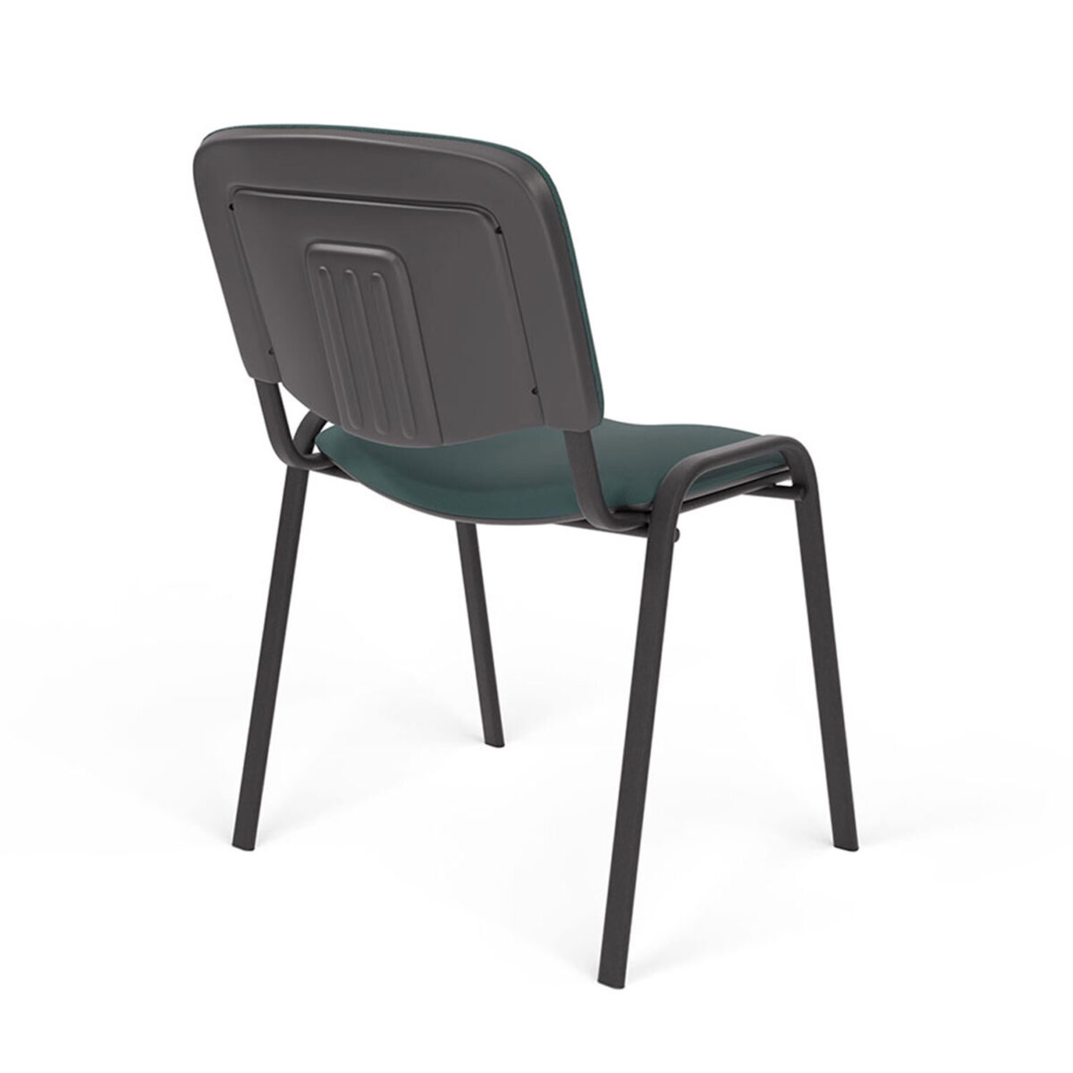 Стул для персонала и посетителей "ИЗО", черный каркас, ткань черно-зеленая, В-21/С-33 — изображение 5