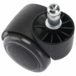 Колеса (ролики) для кресла, прорезиненные, КОМПЛЕКТ 5 шт., шток d 11 мм, черные, в пакете, WBZ (ВБЗ), 533083 — изображение 3