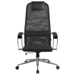 Кресло BRABIX PREMIUM "Ultimate EX-800" хром, плотная двойная сетка Х2, черное, 532911 — изображение 7