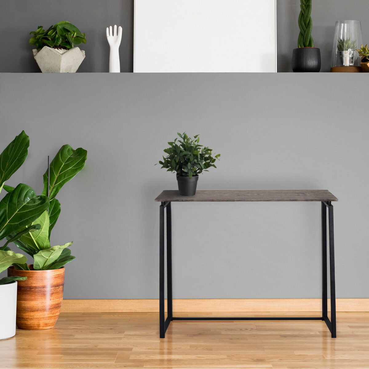 Стол на металлокаркасе BRABIX "LOFT CD-001", 800х440х740 мм, складной, цвет морёный дуб, 641209 — изображение 12