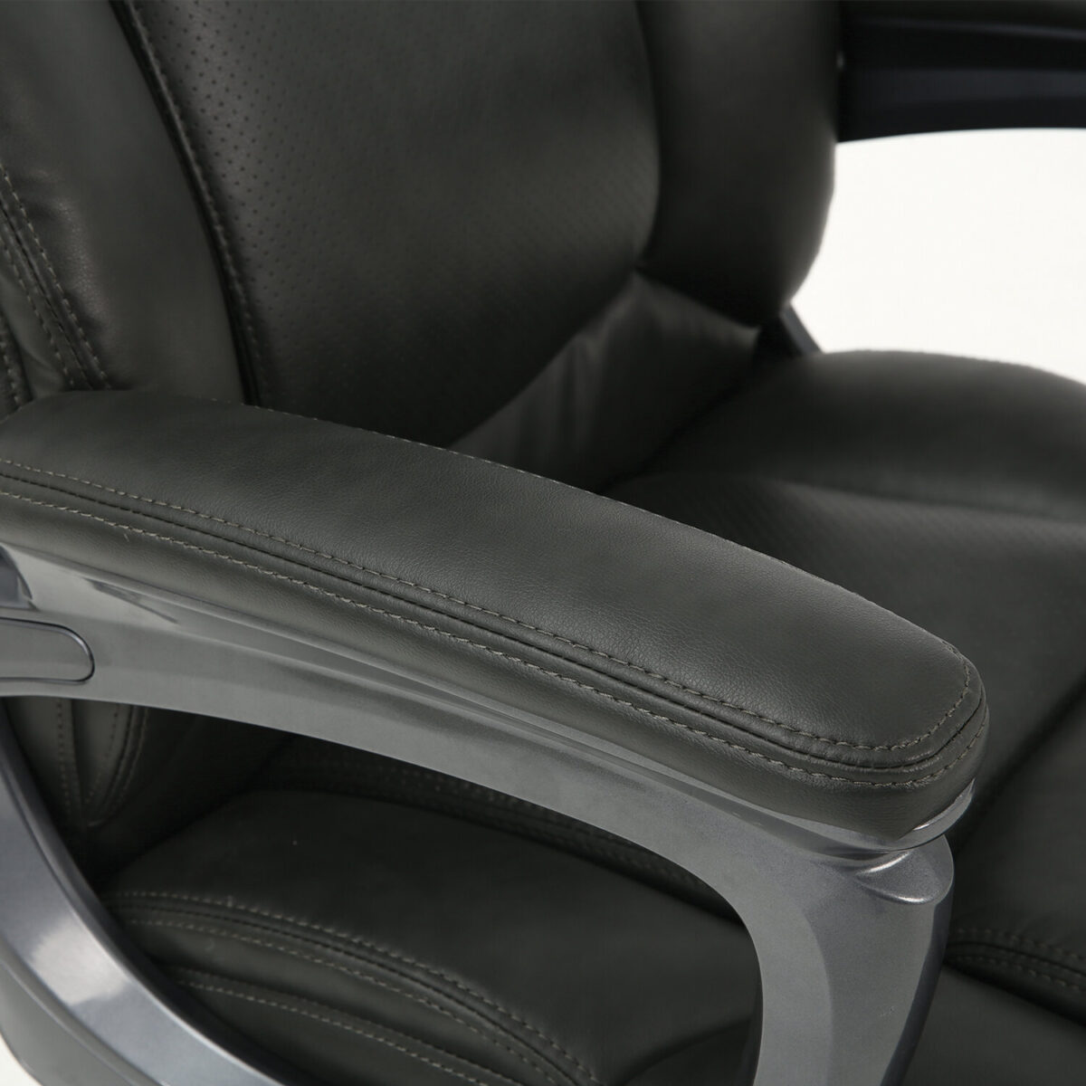 Кресло офисное BRABIX PREMIUM "Favorite EX-577", пружинный блок, рециклированная кожа, серое, 531935 — изображение 11