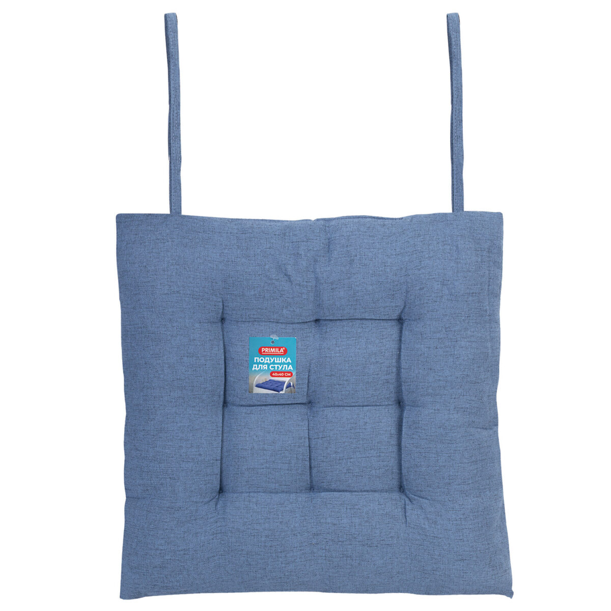 Подушка на стул "РОГОЖКА", 40x40 см, полиэстер, синяя, PRIMILA (ПРИМИЛА) LUX, 700503 — изображение 2