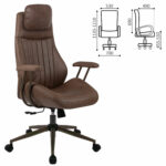 Кресло BRABIX PREMIUM "Arizona EX-573", синхромеханизм, искусственная замша, коричневый, 532944 — изображение 2