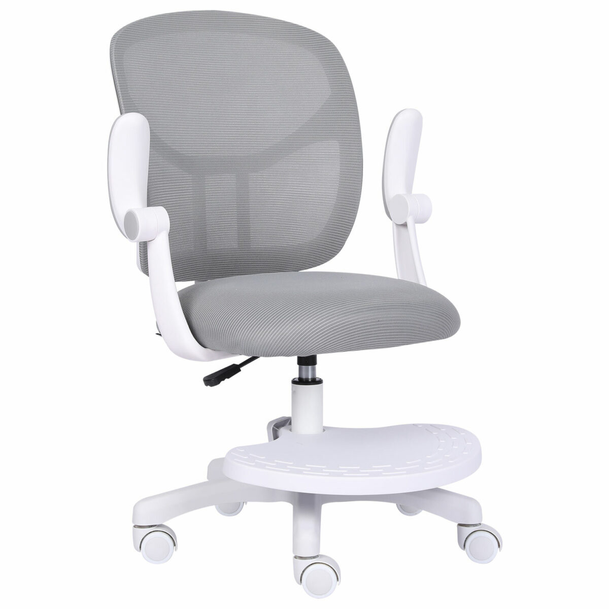 Кресло детское с подставкой для ног BRABIX "Toy MG-205", сетка/ткань TW, серое, 533153 — изображение 3