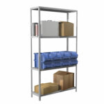 Стеллаж металлический BRABIX "MS KD-180/40-4", 1800х1000х400 мм, 4 полки, сборная стойка, 291115, S240BR144402 — изображение 3