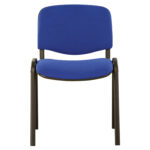 Стул для персонала и посетителей BRABIX "Iso CF-005", черный каркас, ткань синяя с черным, 531974 — изображение 2