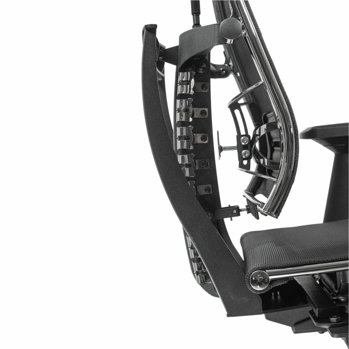 Кресло МЕТТА "YOGA" Y 4DF B2-5D, адаптивная спинка, 3D-подголовник, сверхпрочная сетка, черное — изображение 11