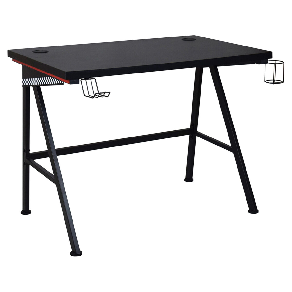 Стол компьютерный на металлокаркасе BRABIX "TECH GT-001", 1000х600х765 мм, черный, 641857 — изображение 1