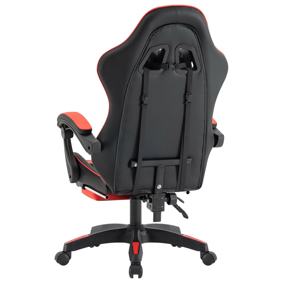 Кресло компьютерное DEFENDER "Tornado", 2 подушки, подставка для ног, экокожа, черное/красное, ш/к 26722, 64057 — изображение 8