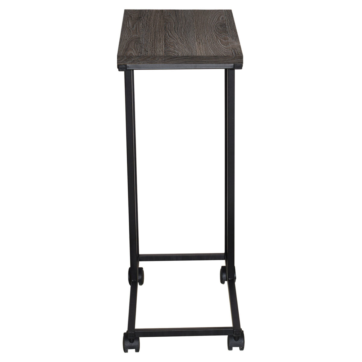 Стол журнальный BRABIX "LOFT CT-001", 450х250х680 мм, на колёсах, металлический каркас, цвет морёный дуб, 641859 — изображение 3