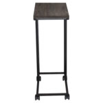 Стол журнальный BRABIX "LOFT CT-001", 450х250х680 мм, на колёсах, металлический каркас, цвет морёный дуб, 641859 — изображение 3