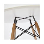 Стол обеденный BRABIX "Eames T-01", круглый, диаметр 80 см, опоры дерево, белый, 532633 — изображение 2