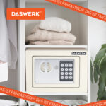 Сейф мебельный DASWERK (ДАСВЕРК) SC-170EL (170х230х170 мм), электронный замок, бежевый, 291340 — изображение 19