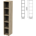 Шкаф (стеллаж) "Приоритет", 360х420х2000 мм, 4 полки, кронберг, К-932, К-932 кронберг