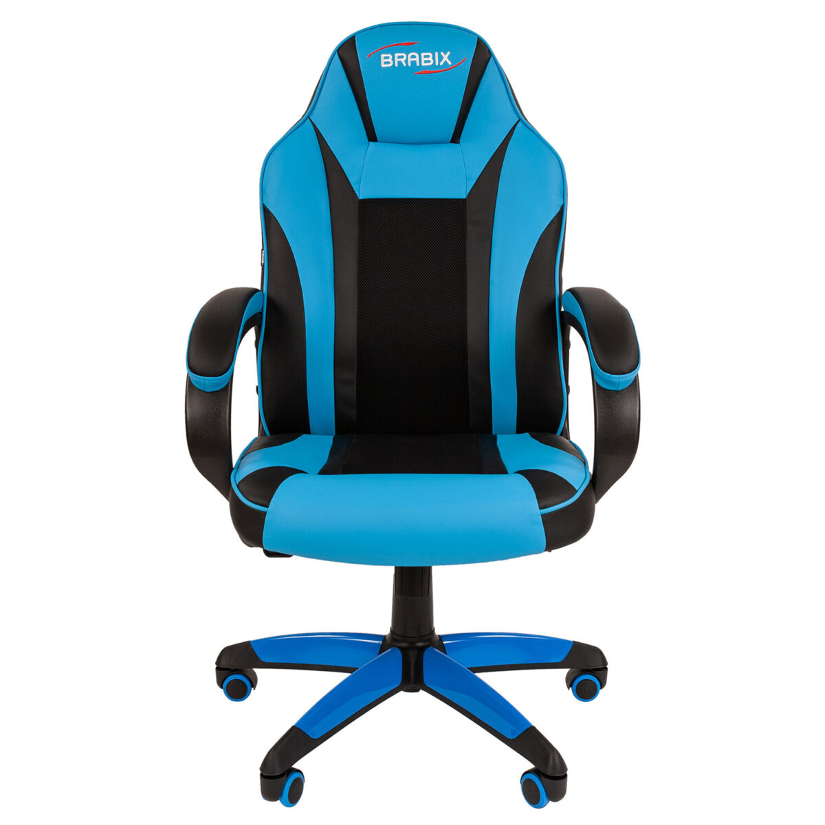 Кресло компьютерное BRABIX "Tanto GM-171", TW/экокожа, черное/голубое, 532575, 7083503 — изображение 4