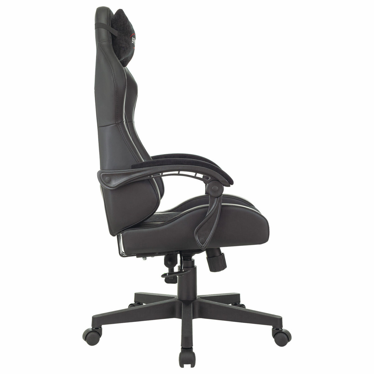 Кресло компьютерное BRABIX "Striker GM-121", синхромеханизм, 2 подушки, экокожа/велюр, черное, 532962 — изображение 3