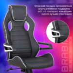 Кресло компьютерное BRABIX "Techno Pro GM-003", экокожа, черное/серое, вставки серые, 531814 — изображение 15