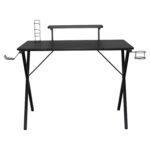 Стол компьютерный на металлокаркасе BRABIX "TECH GT-002", 1000х635х750 мм, черный, 641858 — изображение 2