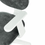 Кресло детское BRABIX "Fancy MG-201W", с подлокотниками, пластик белый, велюр, серое, 533010 — изображение 6