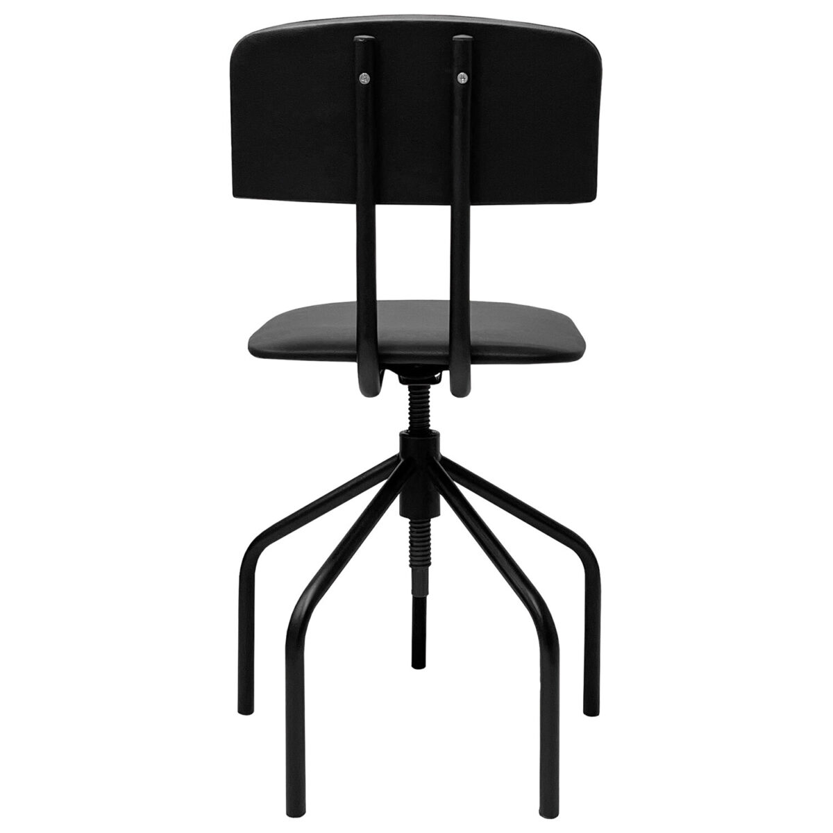 Стул кресло кассира, ресепшен РС66, на винте, без подлокотников, кожзам, черное — изображение 6