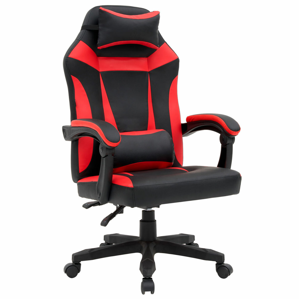 Кресло компьютерное CROMEX (КРОМЕКС) "Start GM-105", две подушки, экокожа, черное/красное, 532957 — изображение 1