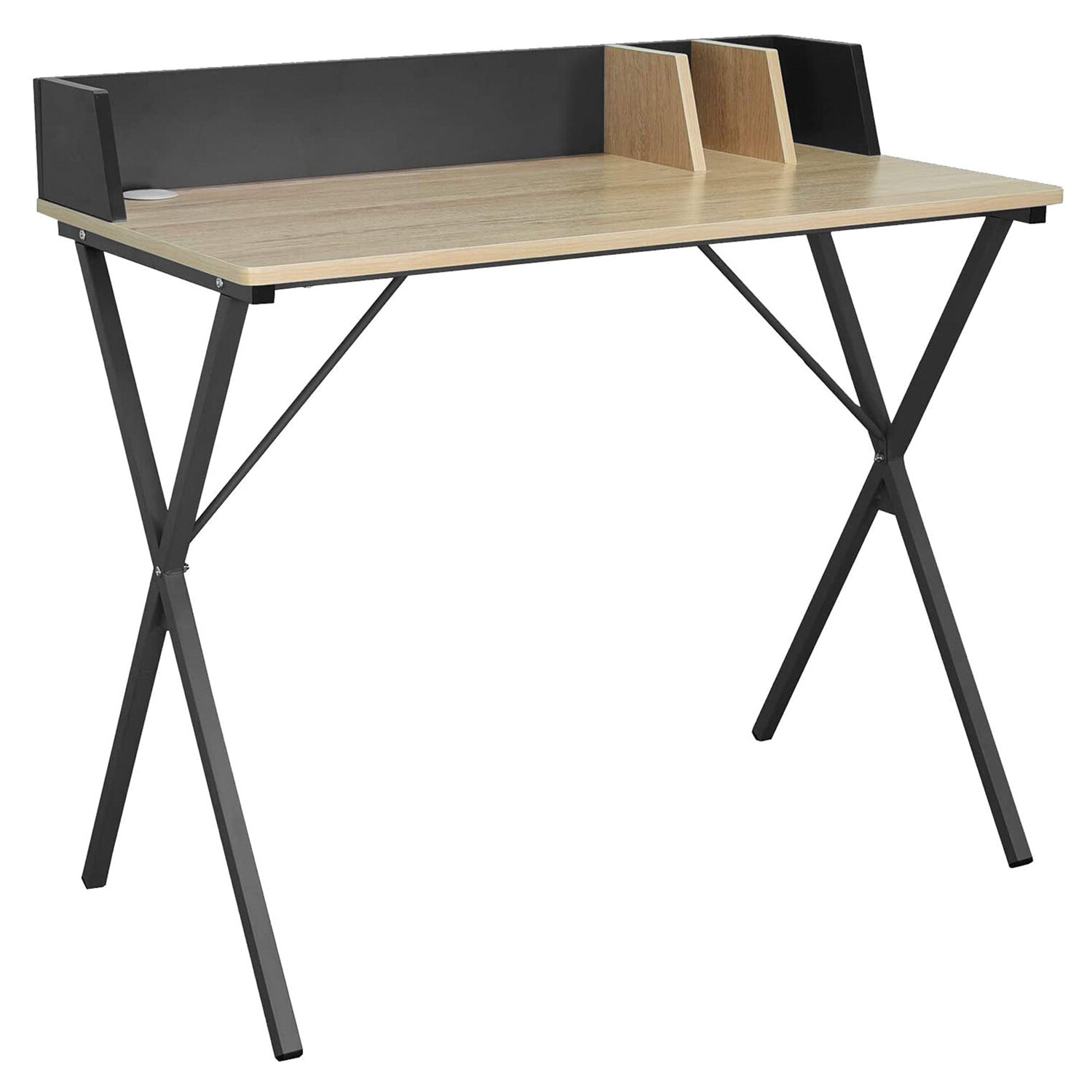 39ca5e523963adfb779d6ca04fa3b130_xl Стол на металлокаркасе BRABIX "LOFT CD-007", 800х500х840 мм, органайзер, комбинированный, 641227 — изображение 1