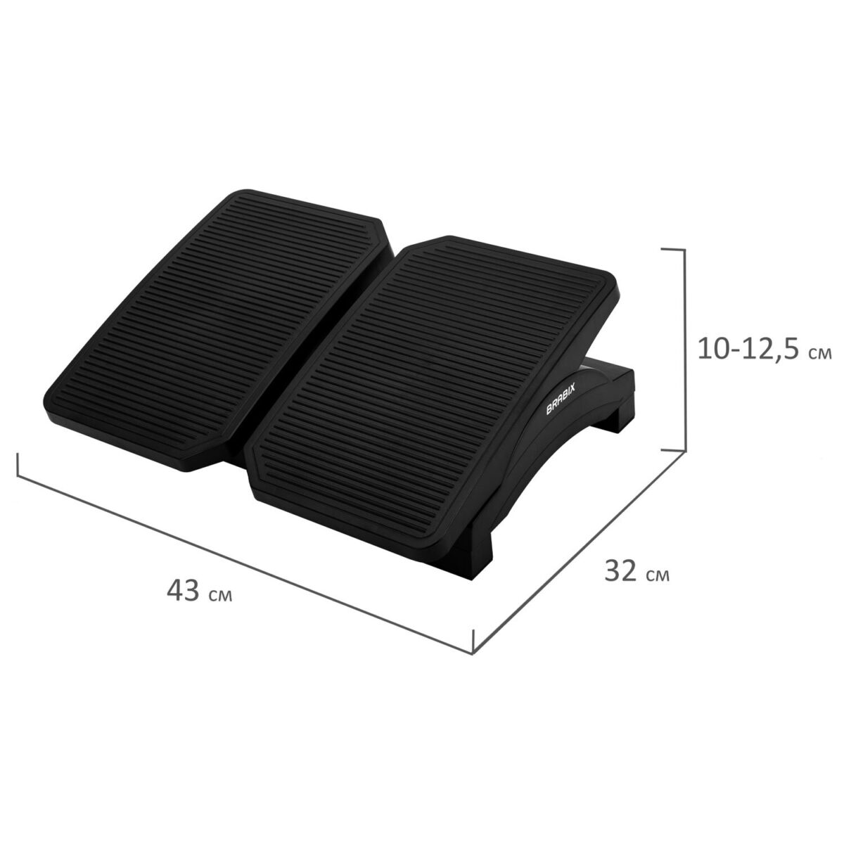 Подставка для ног BRABIX "Ultra 4" 43х32 см, регулировка угла наклона, 2 платформы, 533039 — изображение 11