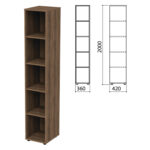 Шкаф (стеллаж) "Приоритет", 360х420х2000 мм, 4 полки, лагос, К-932, К-932 лагос