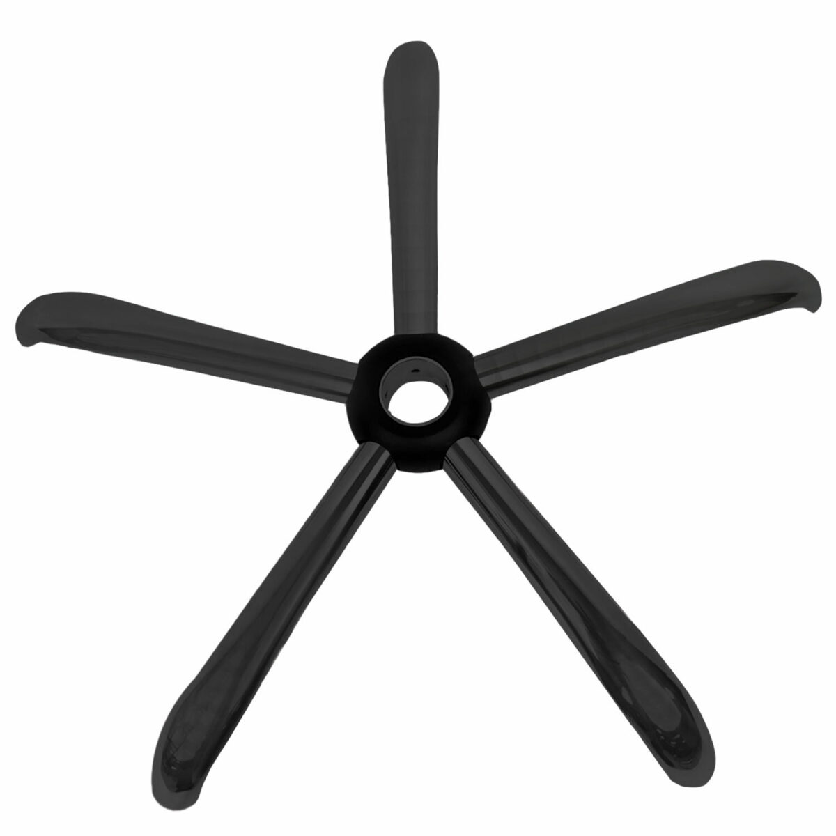 Пятилучие для кресла, нагрузка до 120 кг, диаметр 700 мм, металлическое, черное, 533052 — изображение 3