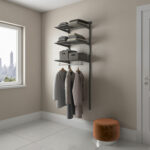 Гардеробная система BASIC G60, 2050х640х450 мм, 3 полки, 1 штанга, графит, S70299913515 — изображение 3