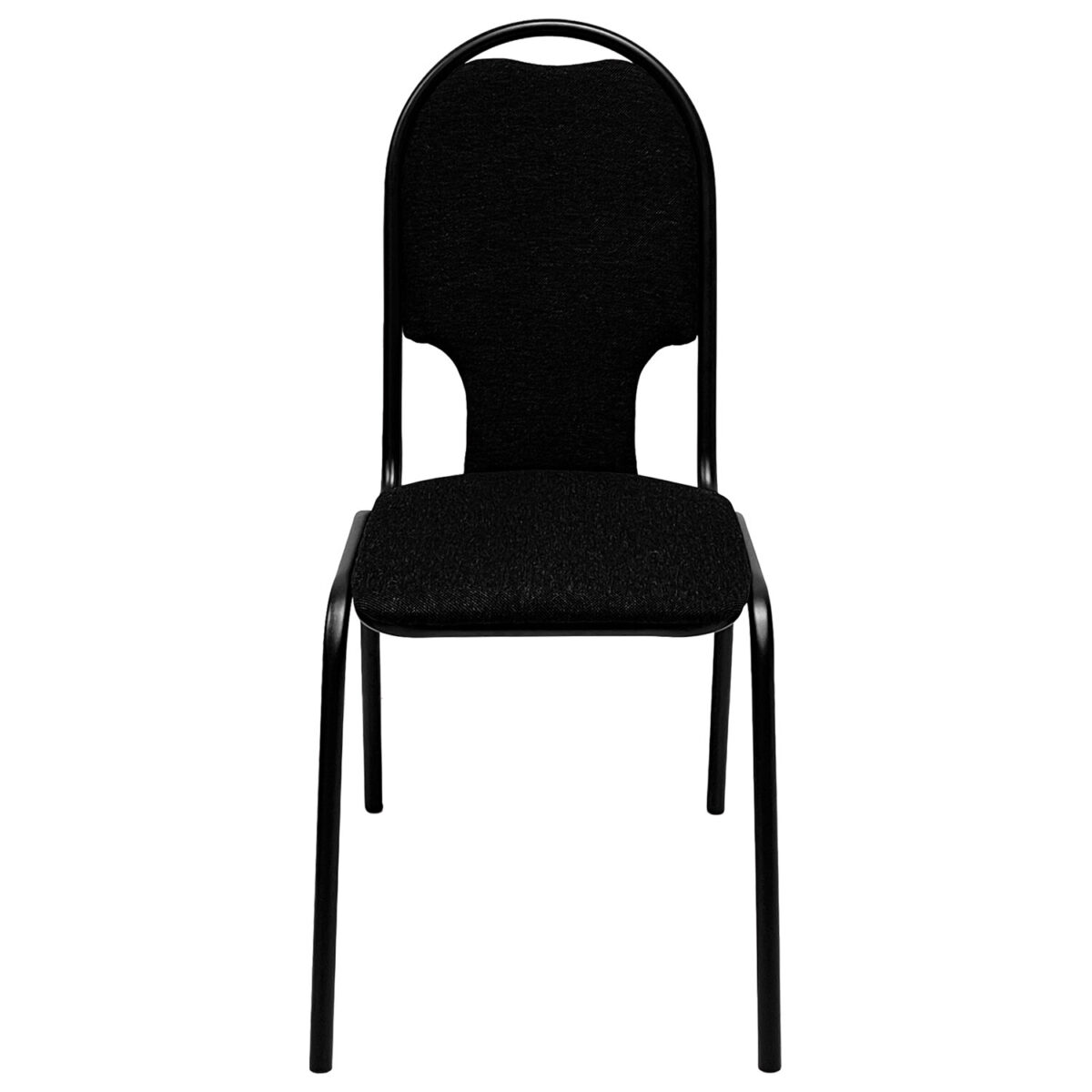 Стул для посетителей РС02М, черный каркас, ткань черная — изображение 3