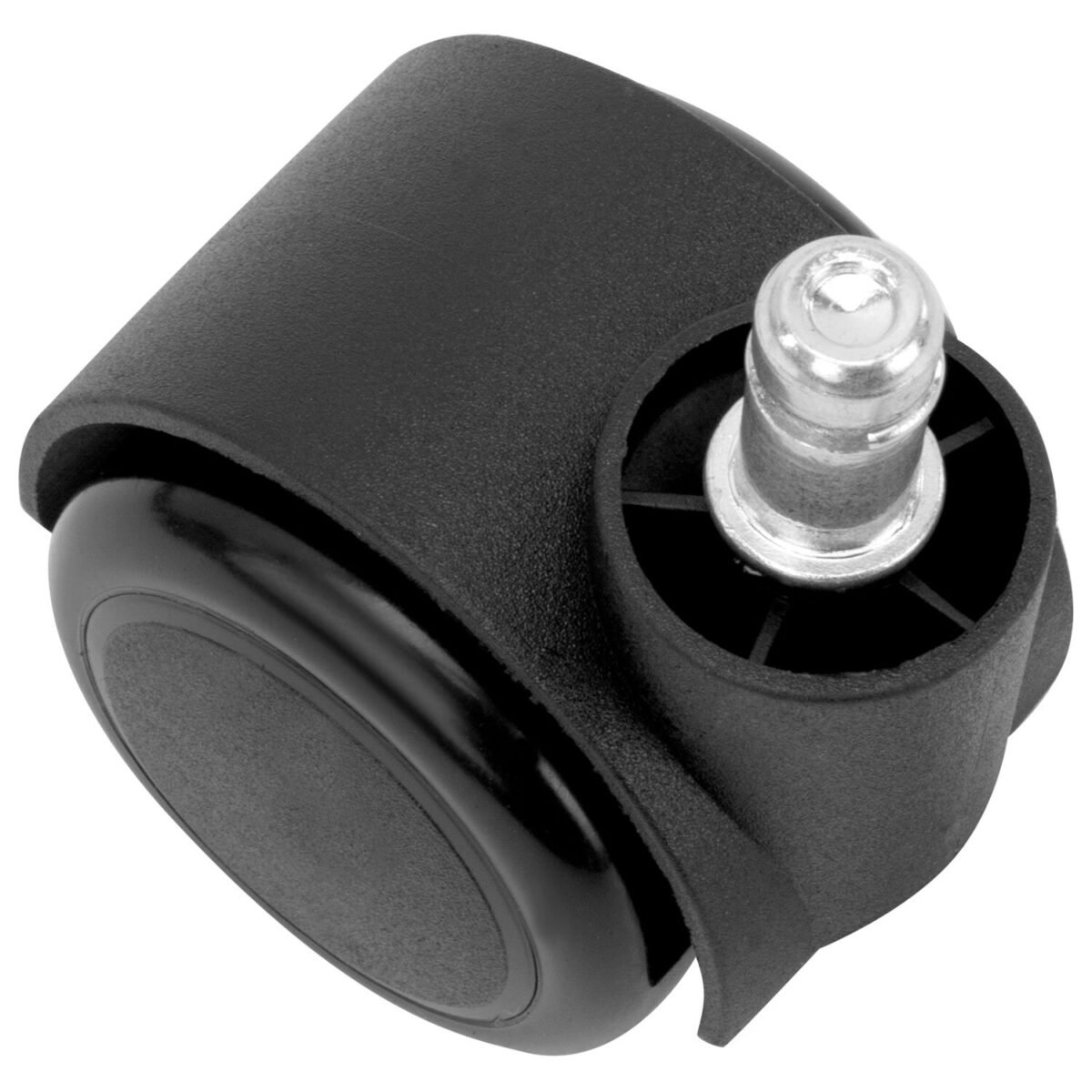 Колеса (ролики) BRABIX для кресла, прорезиненные, SLIM, КОМПЛЕКТ 5 шт., шток d 11 мм, черные, 533084 — изображение 4