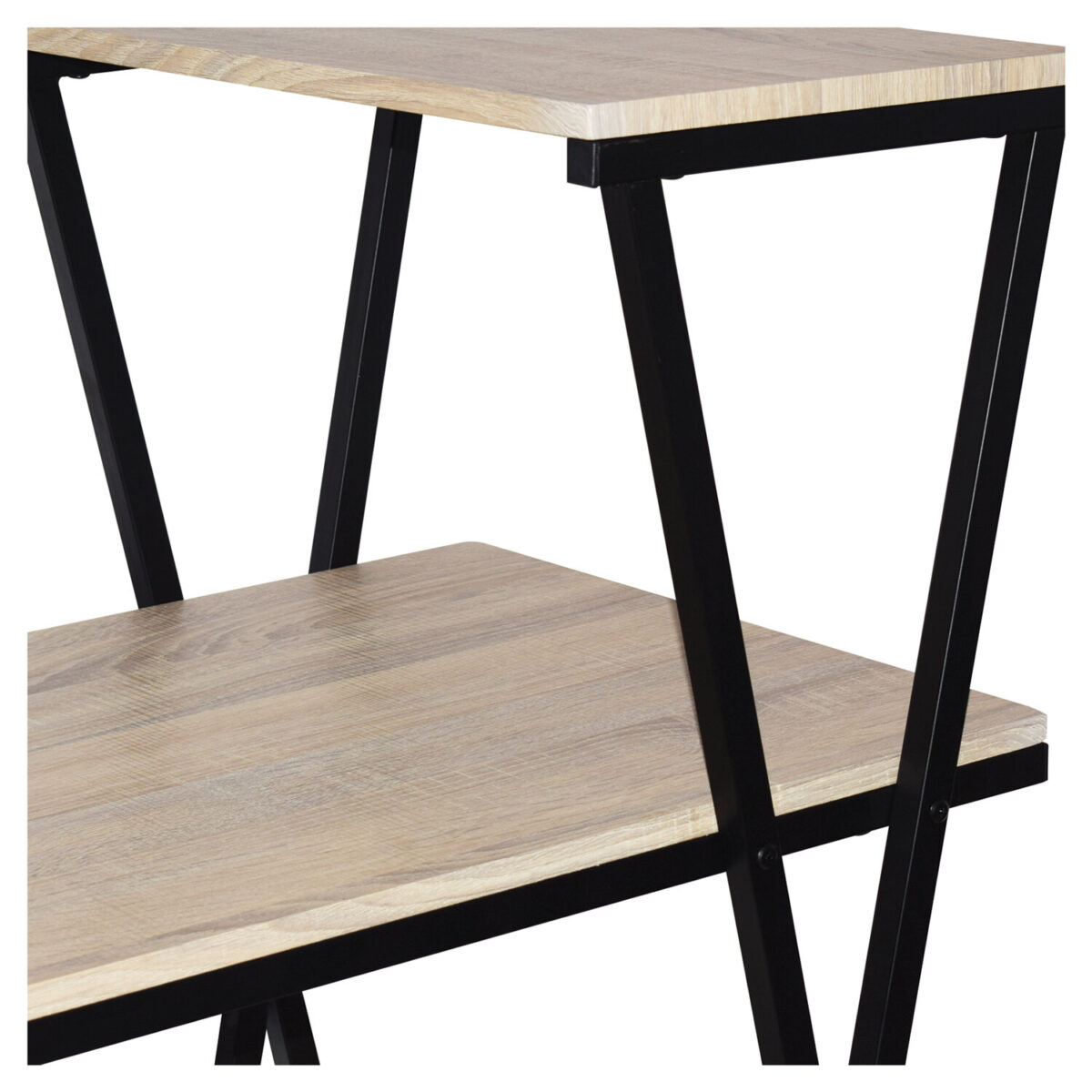 Стол на металлокаркасе BRABIX "LOFT CD-004", 1200х535х1110 мм, 3 полки, цвет дуб натуральный, 641220 — изображение 6