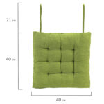 Подушка на стул "РОГОЖКА", 40x40 см, полиэстер, зеленая, PRIMILA (ПРИМИЛА) LUX, 700500 — изображение 5