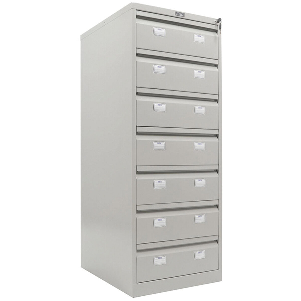 Шкаф картотечный ПРАКТИК "AFC-07", 1327х515х631мм, 7 ящиков под формат А5 (210х149 мм), формат папок Foolscap или A4 (БЕЗ ПАПОК) — изображение 3