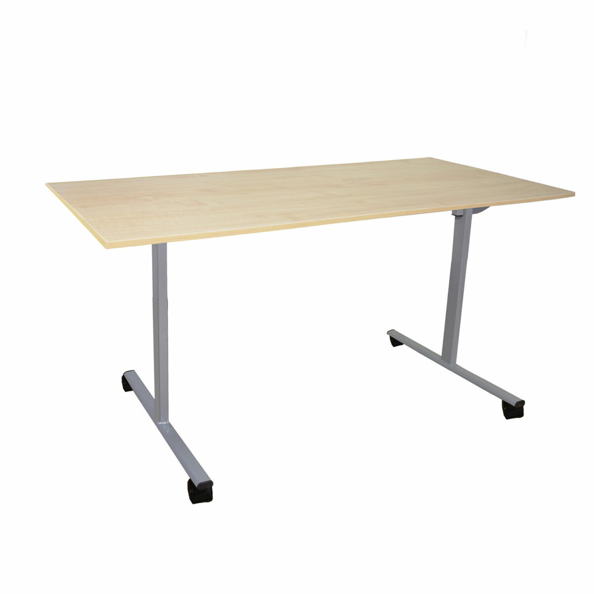 Стол складной "Эверест", 1200х600х760 мм, серый каркас, ЛДСП клен — изображение 1