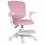 Кресло детское с подставкой для ног BRABIX "Sky MG-206", велюр, розовое, 533154