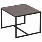 Стол журнальный "Систа", 640х590х460 мм, ЛОФТ, металл/ЛДСП ясень шимо темный