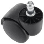 Колеса (ролики) BRABIX для кресла, пластиковые, КОМПЛЕКТ 5 шт., шток d 11 мм, черные, в коробе, 532008 — изображение 4