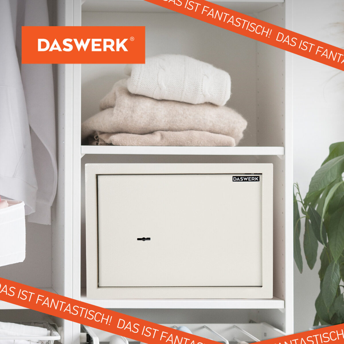 Сейф мебельный DASWERK (ДАСВЕРК) SC-250KL (250х350х250 мм), ключевой замок, бежевый, 291344 — изображение 18