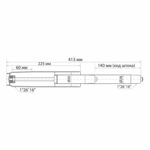 Газлифт BRABIX A-140 стандартный, черный, длина в открытом виде 413 мм, d50 мм, класс 2, 532002 — изображение 3