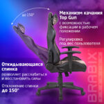 Кресло компьютерное BRABIX "GT Racer GM-100", две подушки, ткань, экокожа, черное/коричневое, 531819 — изображение 10