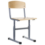 Стул ученический регулируемый "Ученик", 340х430х585-665 мм, рост 2-4, серый каркас — изображение 5