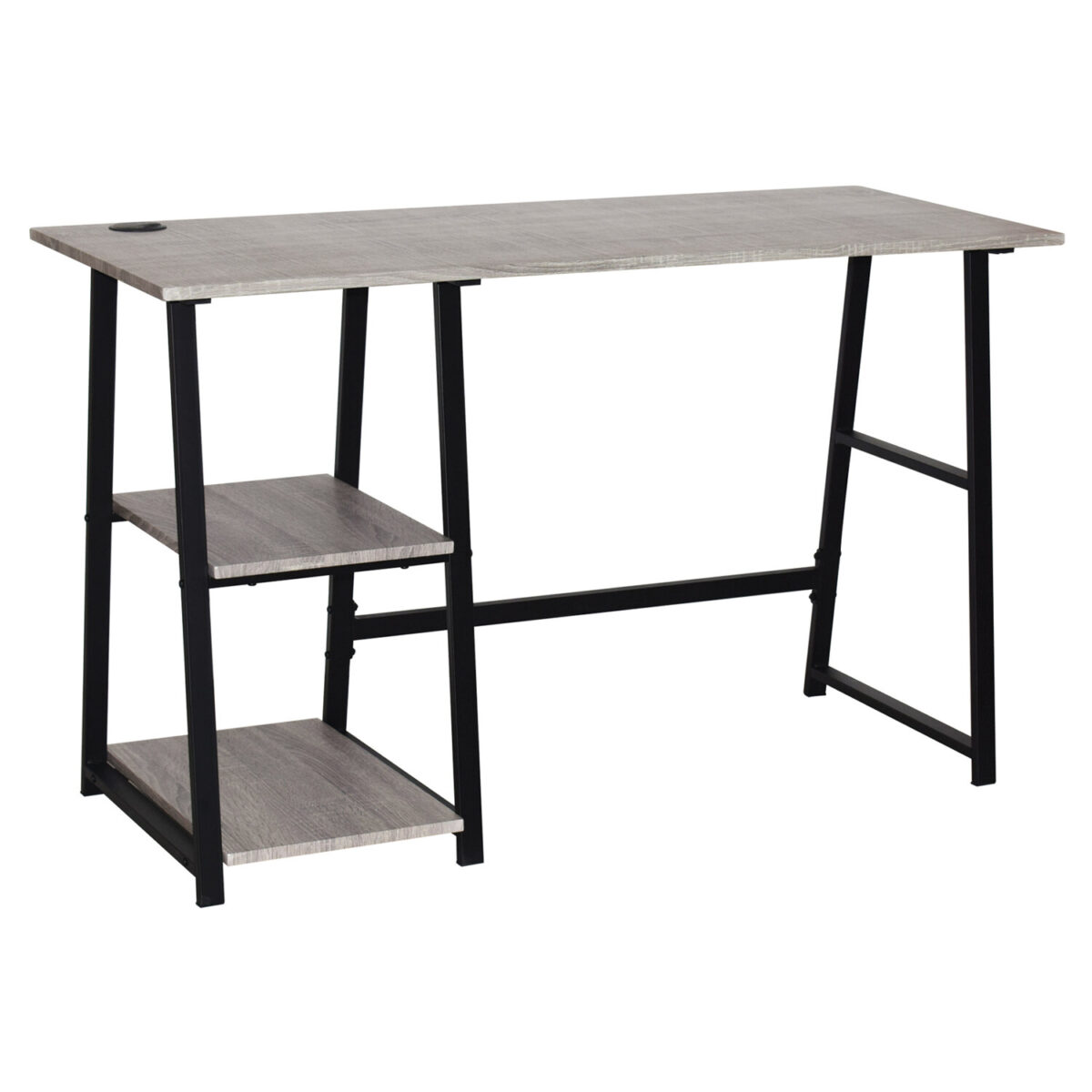 Стол на металлокаркасе BRABIX "LOFT CD-006", 1200х500х730 мм, 2 полки, цвет дуб антик, 641225 — изображение 2