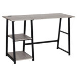 Стол на металлокаркасе BRABIX "LOFT CD-006", 1200х500х730 мм, 2 полки, цвет дуб антик, 641225 — изображение 2