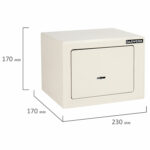 Сейф мебельный DASWERK (ДАСВЕРК) SC-170KL (170х230х170 мм), ключевой замок, бежевый, 291339 — изображение 4