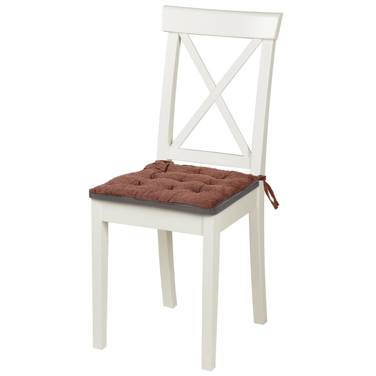 Подушка на стул "ВЕЛЬВЕТ" 38х38 см, полиэстер, коричневая, PRIMILA (ПРИМИЛА) CLASSIC, 700506 — изображение 3