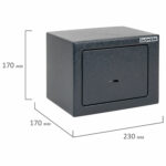 Сейф мебельный DASWERK (ДАСВЕРК) SC-170KL (170х230х170 мм), ключевой замок, графит, 291337 — изображение 4